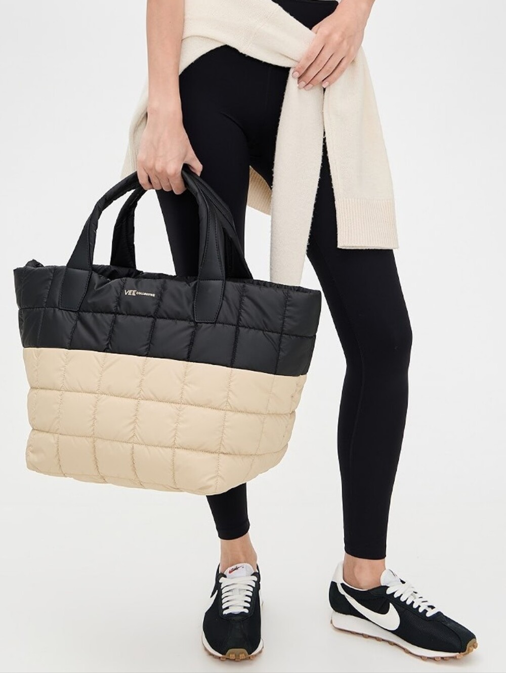NWT VEE COLLECTIVE MEDIUM PORTER TOTE BAG - BLACK DESERT